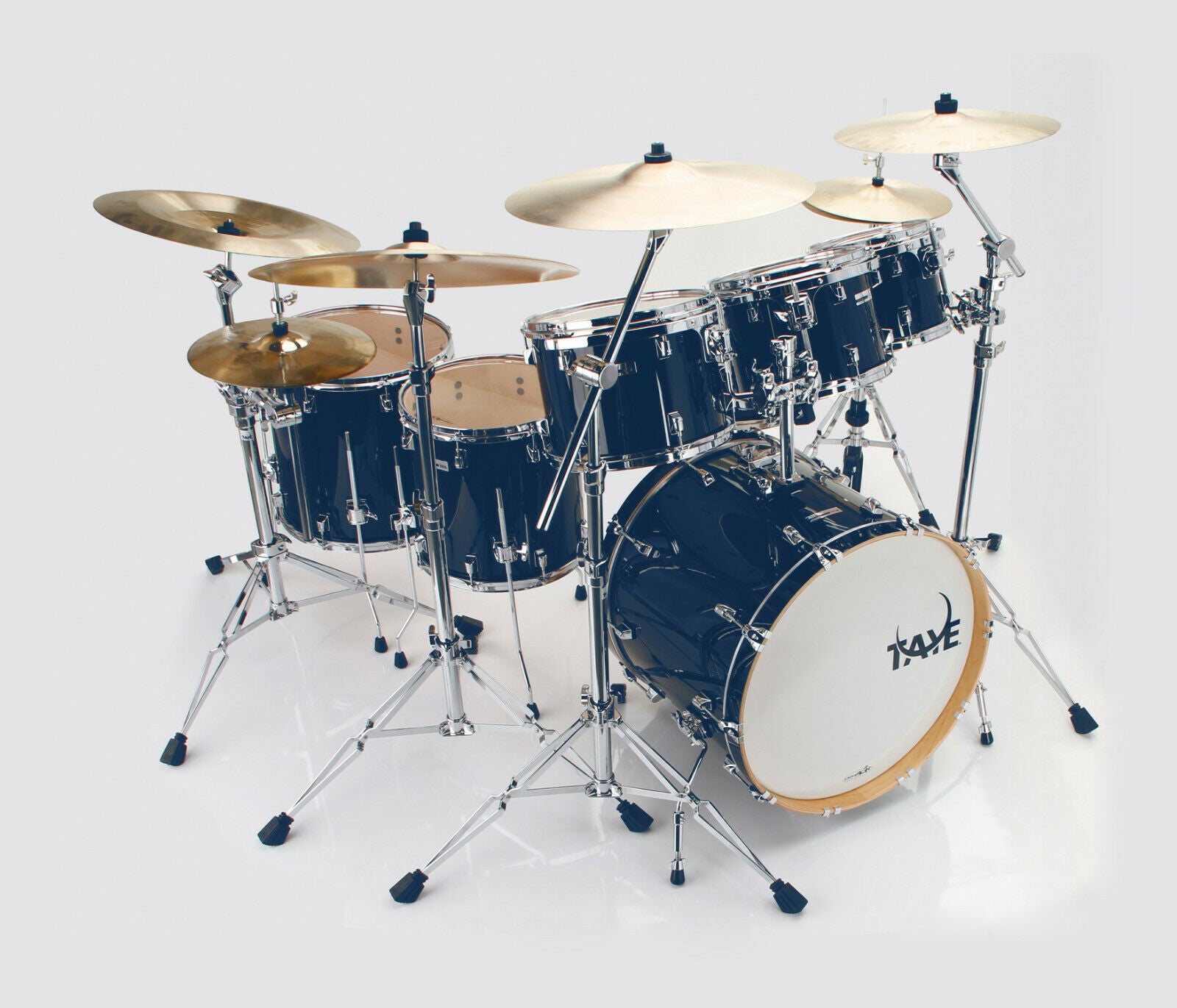 Drum Kit 4 Piece TAYE Studio Maple Blue 22" Bass Drums Incl Hardware Set - D24