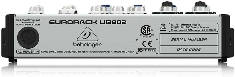 Behringer Mixer - Eurorack UB802 Ultra Low Noise Mixer | No power Supply Cable