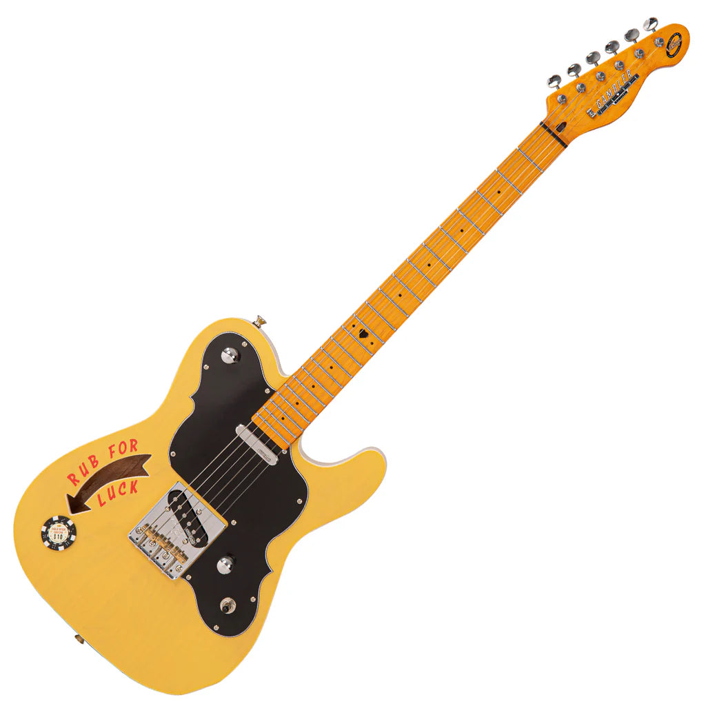 Vintage Electric Guitar JDV28 Joe Doe 'Gambler' in Butterscotch