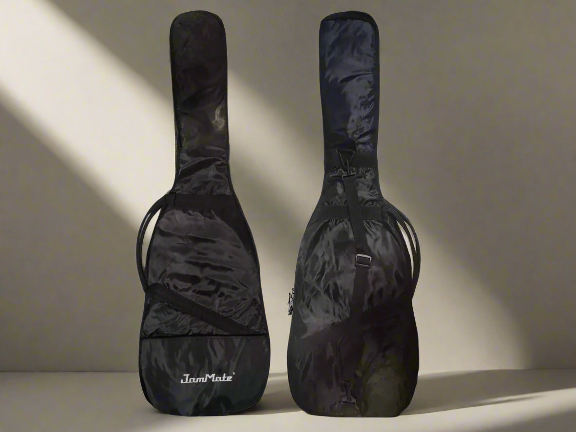 Jam Mate Electric Guitar Gig Bag with Shoulder Straps and Handle in Black_