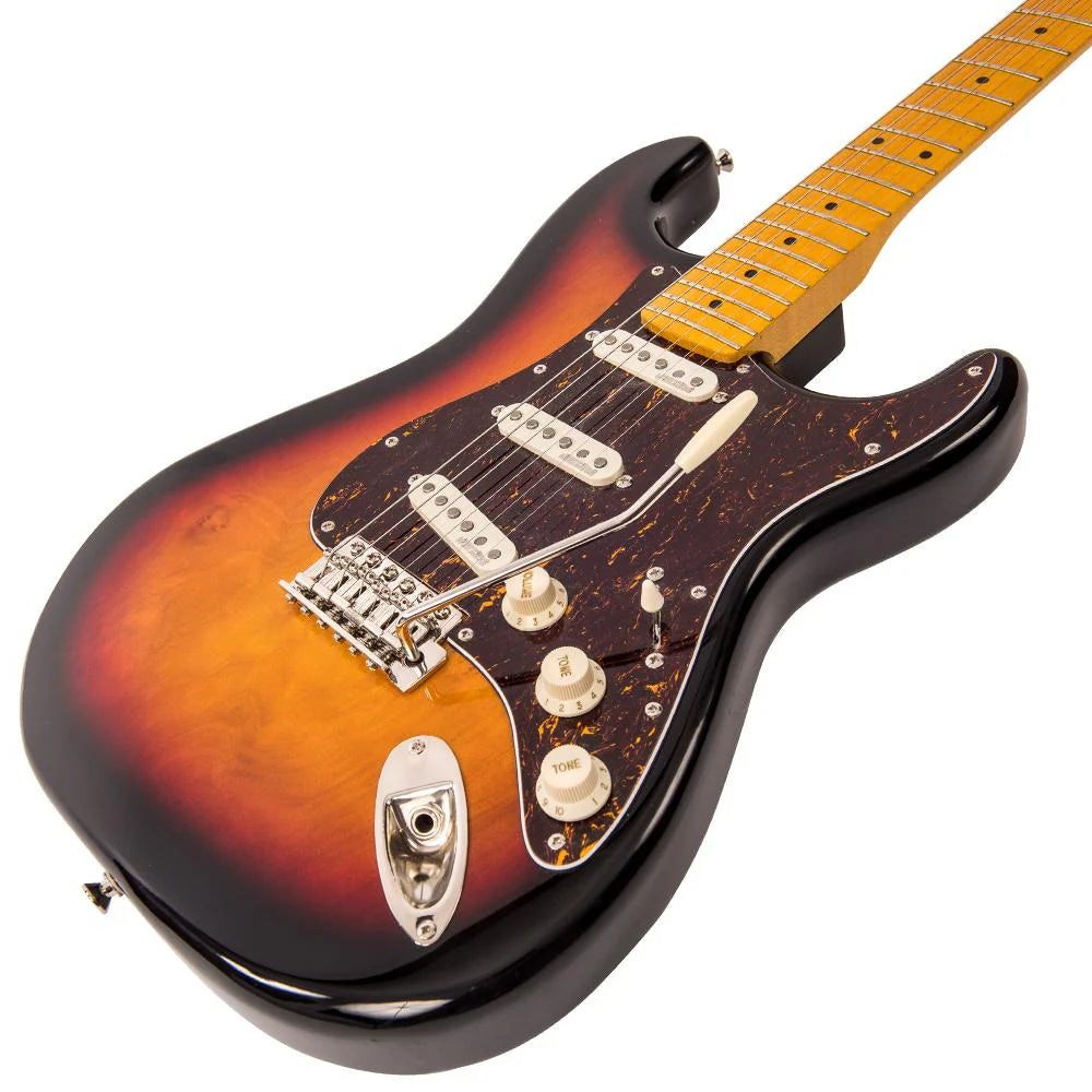 Vintage V6M Left Handed Electric Guitar Sunset Sunburst LV6MSSB Limited Edition RRP £449.99