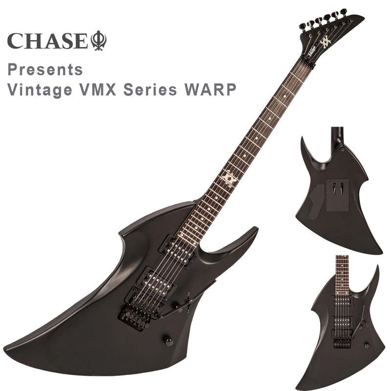 Vintage VMX Series WARP 6String Electric Guitar Satin Black | VW5000VMX Limited Edition