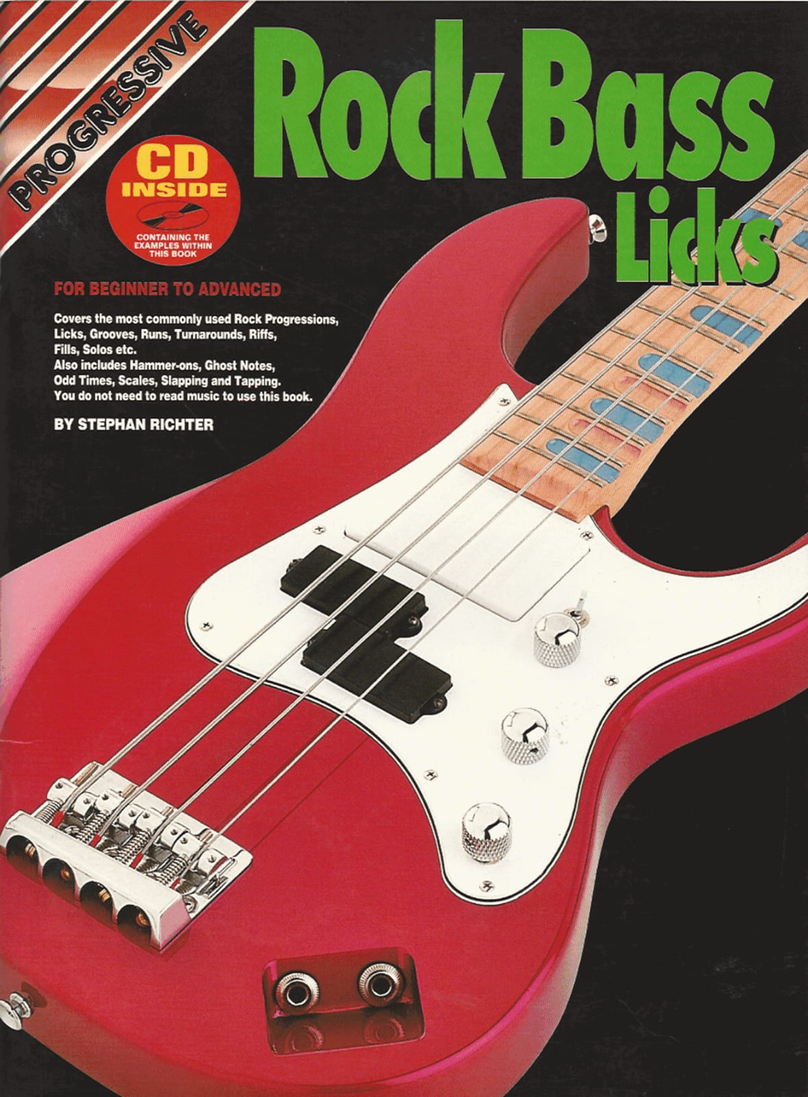 Learn To Play Rock Bass Licks Guitar Music Book & CD - G1