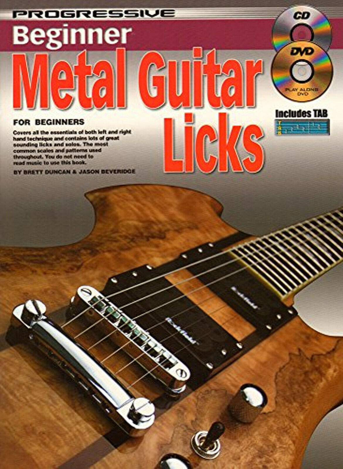 Learn How To Play Guitar - Metal LICKS - Beginner Tutor Book CD & DVD - M7