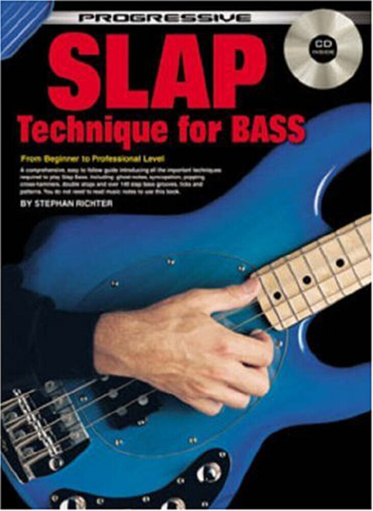 Learn How To Play Guitar - Slap Bass Technique - Music Tutor Book & CD - J5