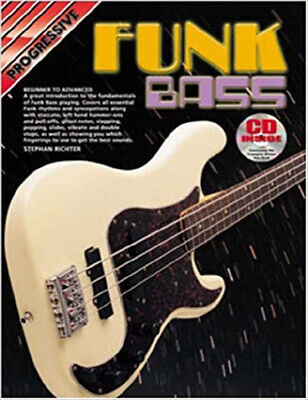 Learn How To Play Guitar Funk Bass Guitar Music Book + TAB Play Along CD - G8