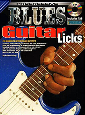 Learn How To Play Guitar - Licks for Blues Guitar - Tutor Music Book & CD - J5