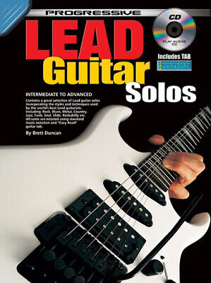 Learn How To Play Guitar - Solos for Lead Guitar - Lesson Music Book & CD - J5