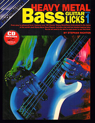 Heavy Metal Bass Guitar Licks Vol 1 - Music Book & CD - G7