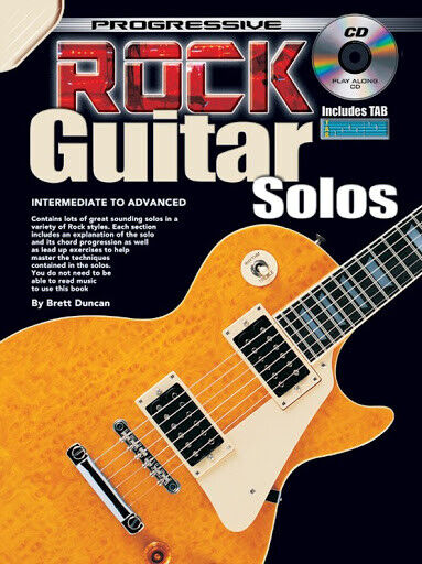 Learn How To Play Guitar - Rock Guitar Solos - TAB Tutor Music Book & CD -