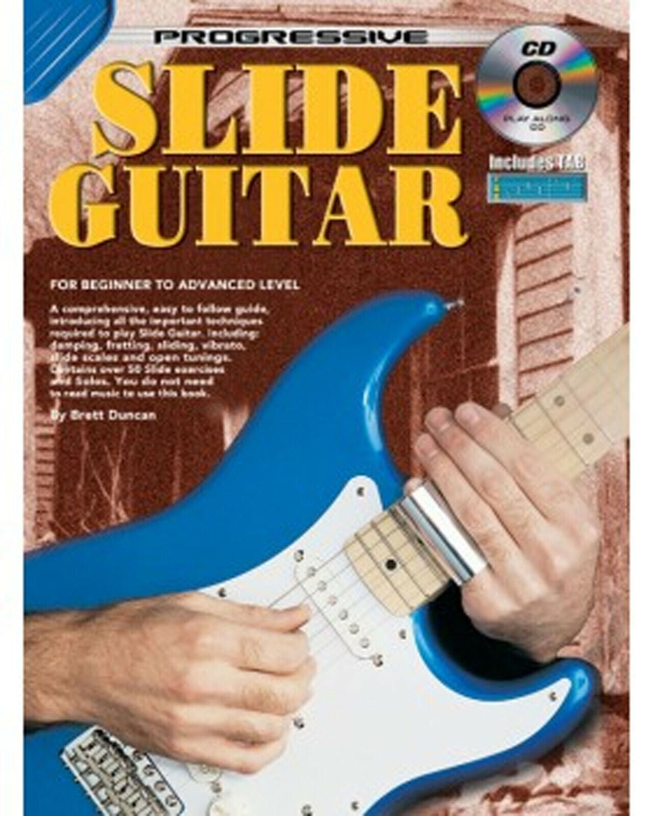 Learn How To Play Guitar Slide Guitar Technique TAB Teach Yourself Book CD - N4