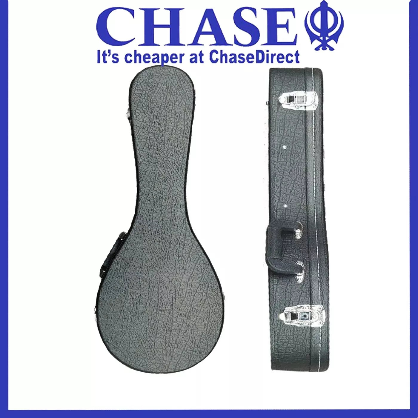 Chase Mandolin Hard Case - Hard Shell Wood Case | Lockable with Plush Interior