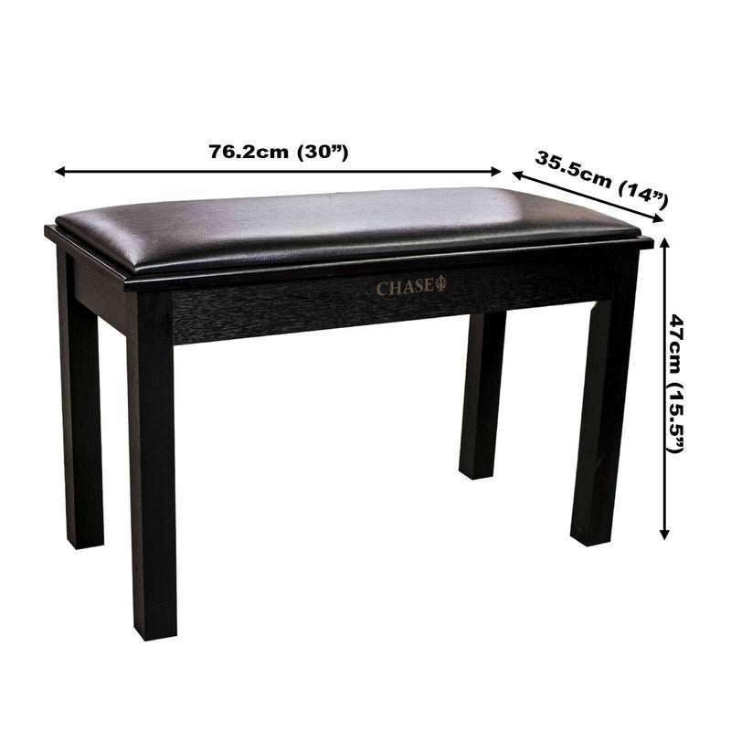 Chase Duet Piano Keyboard Bench with Storage