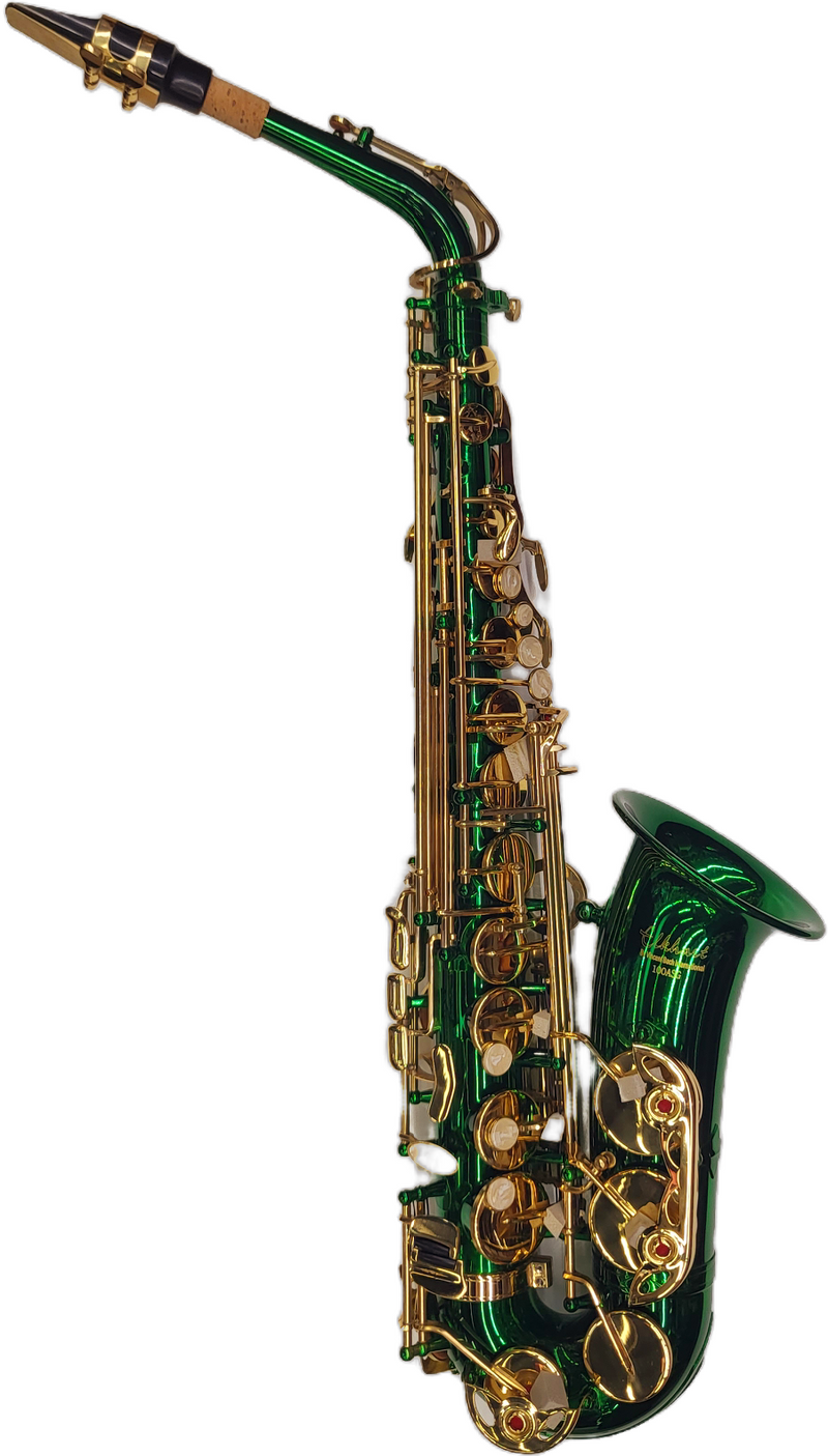 Elkhart Vincent Bach Deluxe E Flat Green Alto Saxophone Pack | High F