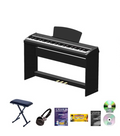 [ Free Upgrade Offer For Casio CDP S360 ] Chase P51 Digital Piano Bundle In Black or White With Wooden Stand & Pedal Board With Three Pedals, Piano Bench, Stereo Headphones, Tutorial Book, DVD & CD - RRP £649 / Sale Price £499 / Upgrade Free For £429