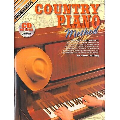 Progressive Country Piano Method Book & CD Beginner - Intermediate Gelling H8