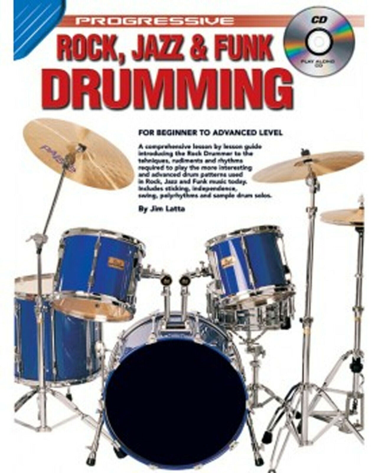 Learn How To Play Drums - Rock Jazz Funk Drumming - Music Tutor Book & CD - N2