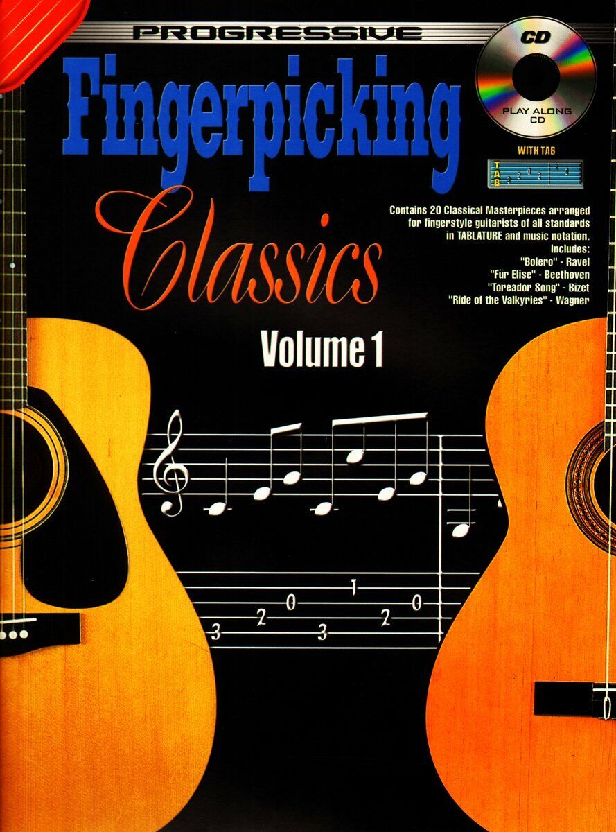 Learn How To Play Guitar - Fingerpicking Classics Vol 1 - Music Book & CD - G7