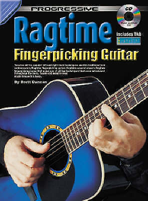 Learn How To Play Guitar Progressive Ragtime Fingerpicking Guitar Book CD - S9