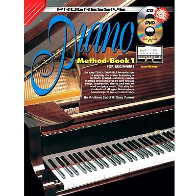 Play Piano Progressive Method For Beginners Book 1 with CD DVD Learn To Play H8