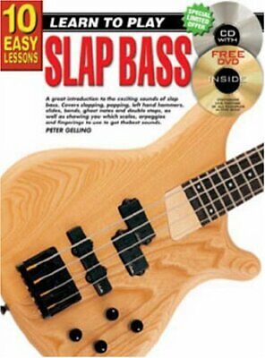 Learn How To Play Guitar - Slap Bass Tutor Music Book + CD & DVD Lessons - F2