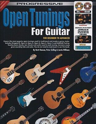 Learn To Play Guitar Open Tunings Electric Tutor Book Scales Licks DVD + ROM K2