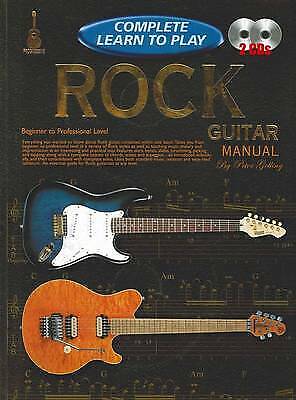 Learn to Play Guitar - Complete ROCK Guitar Manual - Music Tutor Book & CDs - M9