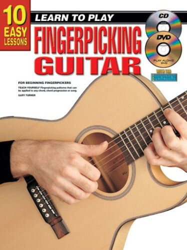 Learn How To Play Guitar - Easy Fingerpicking Guitar Music Book with CD DVD - K4