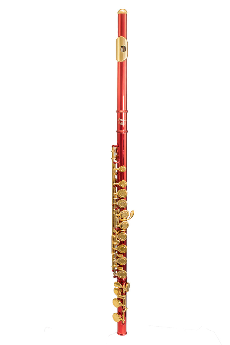Elkhart by Vincent Bach Flute 100FLR with Case in Red | Spilt E Mechanism Offset G - RRP £279 Buy Now in Sale At Half Price For £139 - Only Few Left!