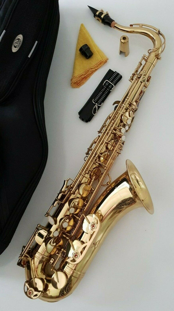 Saxophone Bb Tenor by Intermusic Gold Finish & Ritter Gig Bag - NEW OUTFIT - 09