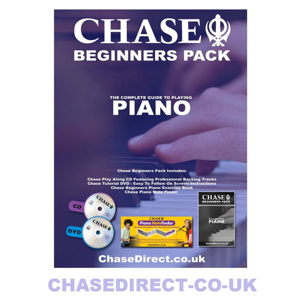 CHASE BEGINNERS PACK PIANO INLCUDING CD + DVD + NOTE FINDER AND BEGINNERS EXERCISE BOOK