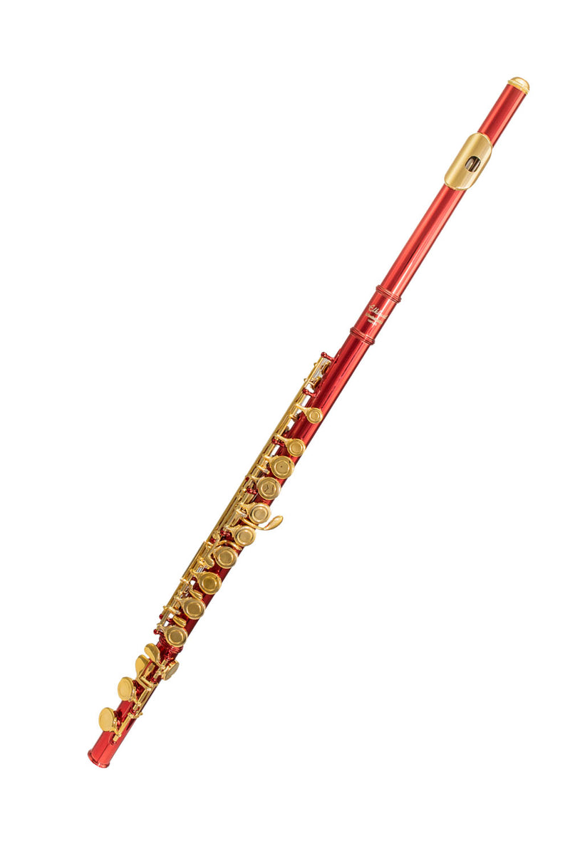 Elkhart by Vincent Bach Flute 100FLR with Case in Red | Spilt E Mechanism Offset G - RRP £279 Buy Now in Sale At Half Price For £139 - Only Few Left!