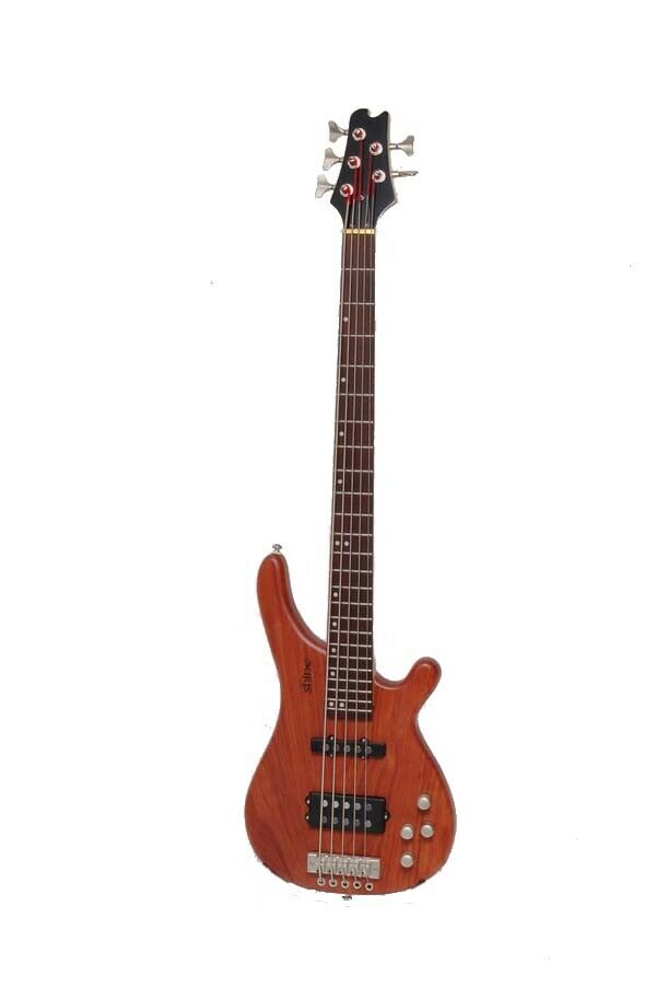 Bass Guitar 5 String Shine Electric Bass Solid Mahogany Active Electronics