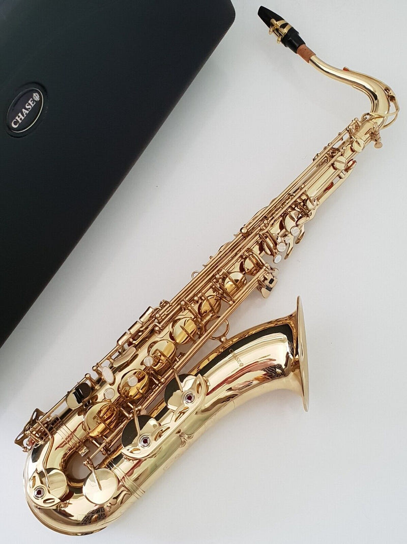 Saxophone Tenor Intermusic Bb Sax in Gold Finish & Hard Case Complete Outfit (Open Box)