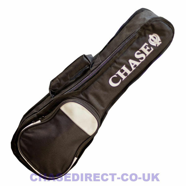 Concert Ukulele Chase Gig Bag Soft Case with 10mm Padding & Shoulder Strap -