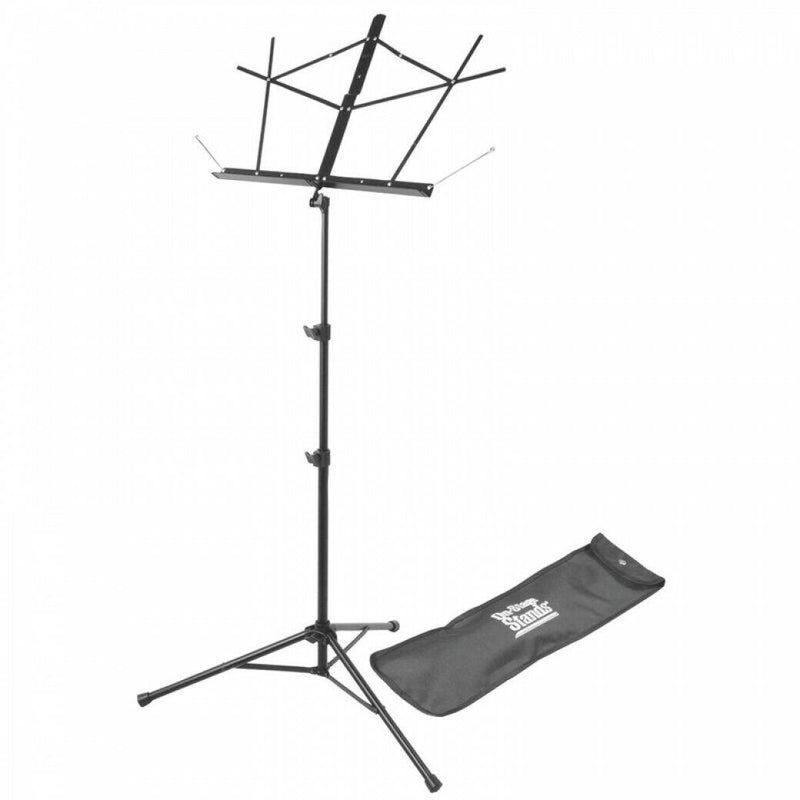 Kinsman Deluxe Sturdy Music Stand with Bag | Black Adjustable Fold Up Tripod Legs
