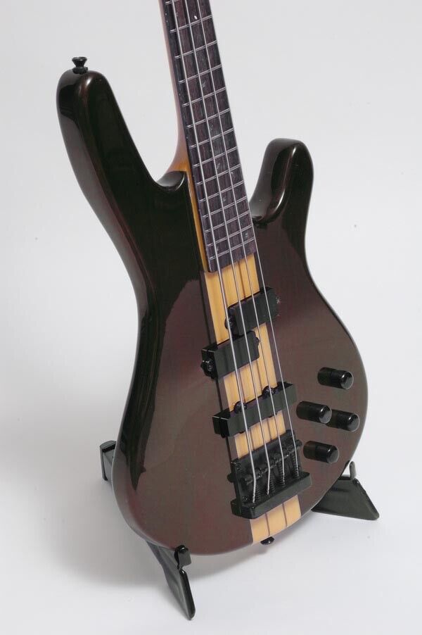 Shine SBT404 4 String Electric Bass Guitar Through Neck Fusion Style Brown Y-26 --