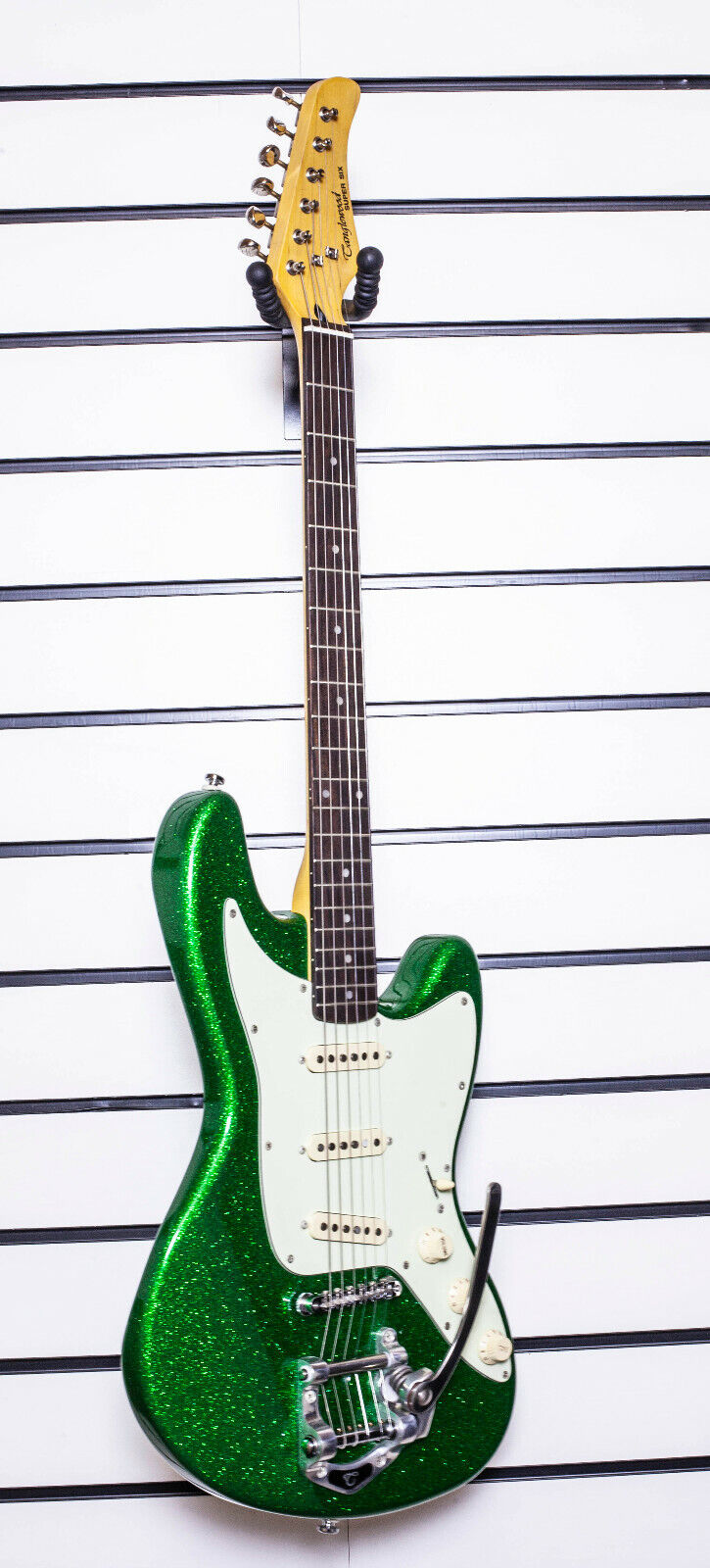 Electric Guitar Tanglewood Super Six Solid Body Green Bigsby Style Tremolo
