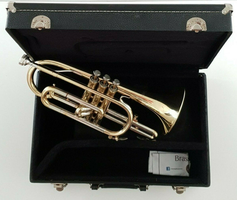 CORNET BLESSING B120 in Bb with Gold Lacquer Body & Hard Case - Student Outfit - Used