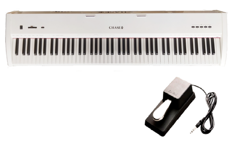 Chase P 51 Digital Piano In White or Black 88 Notes Fully Weighted Ha