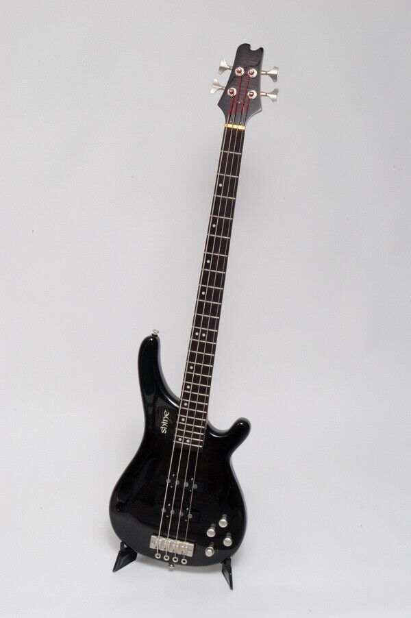 Shine Electric Bass Guitar 4 String F Hole Cut Out Active Electronics -