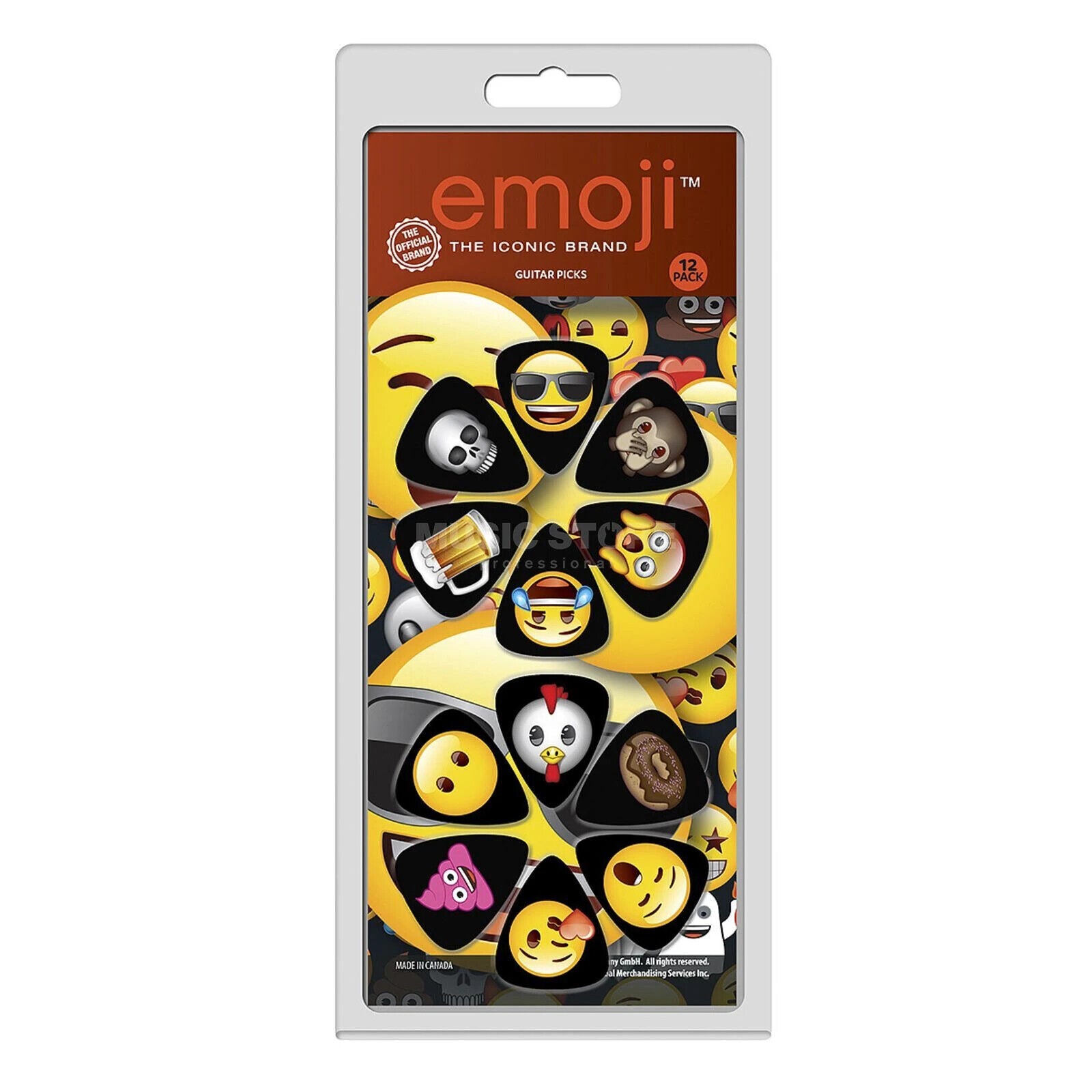 Perris Guitar Picks Plectrums 0.70mm | Celluloid Picks with Emoji | LP12-EMO4 ..