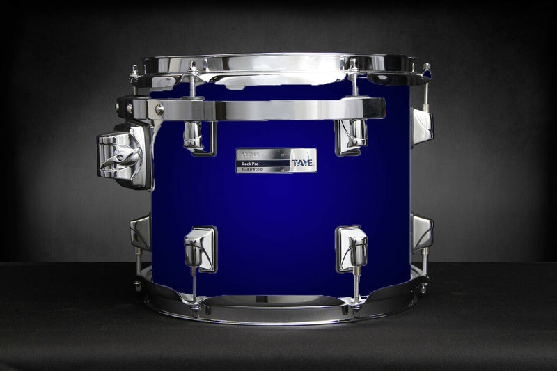 Rack Tom Drum Shell 8" x 8" TAYE RockPro With Suspension Mount Dark Blue - D46