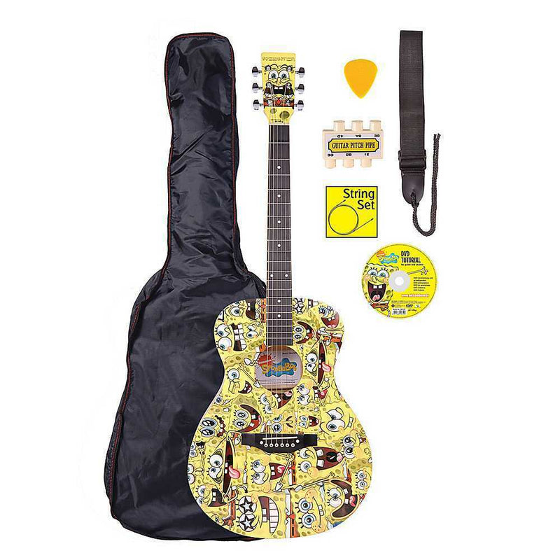 Spongebob Dreadnought Full Size Acoustic Guitar With Complete Outfit