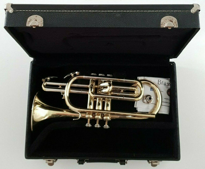 CORNET BLESSING B120 in Bb with Gold Lacquer Body & Hard Case - Student Outfit - Used
