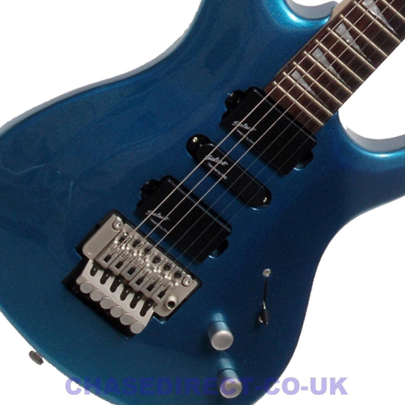 Shine Electric Guitar SIL405 Floyd Rose Tremolo Grover Tuners Metalic Blue --