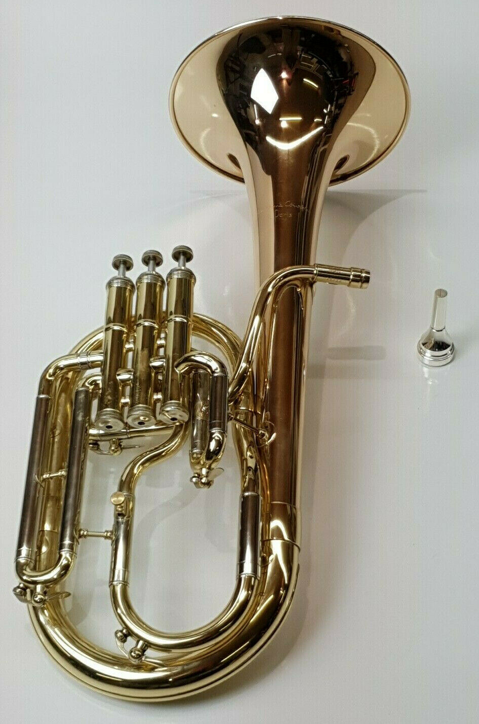 USED Antoine Courtois Tenor Horn 180R & Courtois 4AL Mouthpiece & Soft Deluxe Case