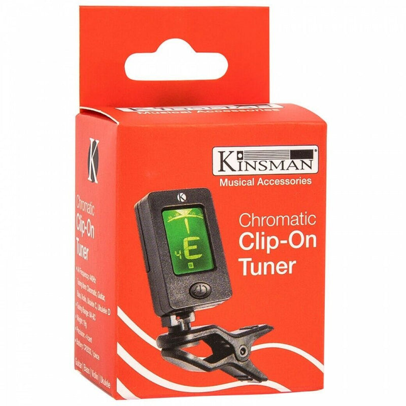 Kinsman Chromatic Tuner Guitar Bass Ukulele Violin Clip On LCD Display - KAC105|