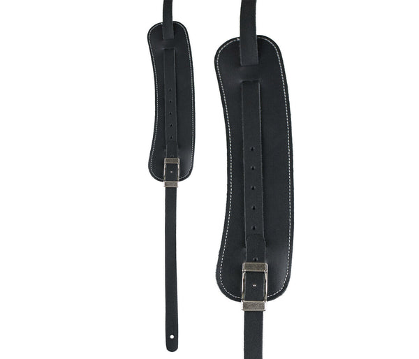 Perris Guitar Strap | Perris 240 Vintage Black Leather With Padding