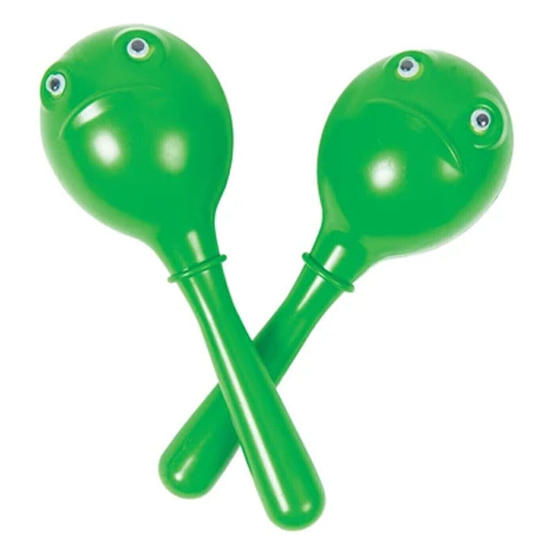 PP Percussion Maracas Shakers | 1 Pair Frog Face | School Music Classroom Kids.